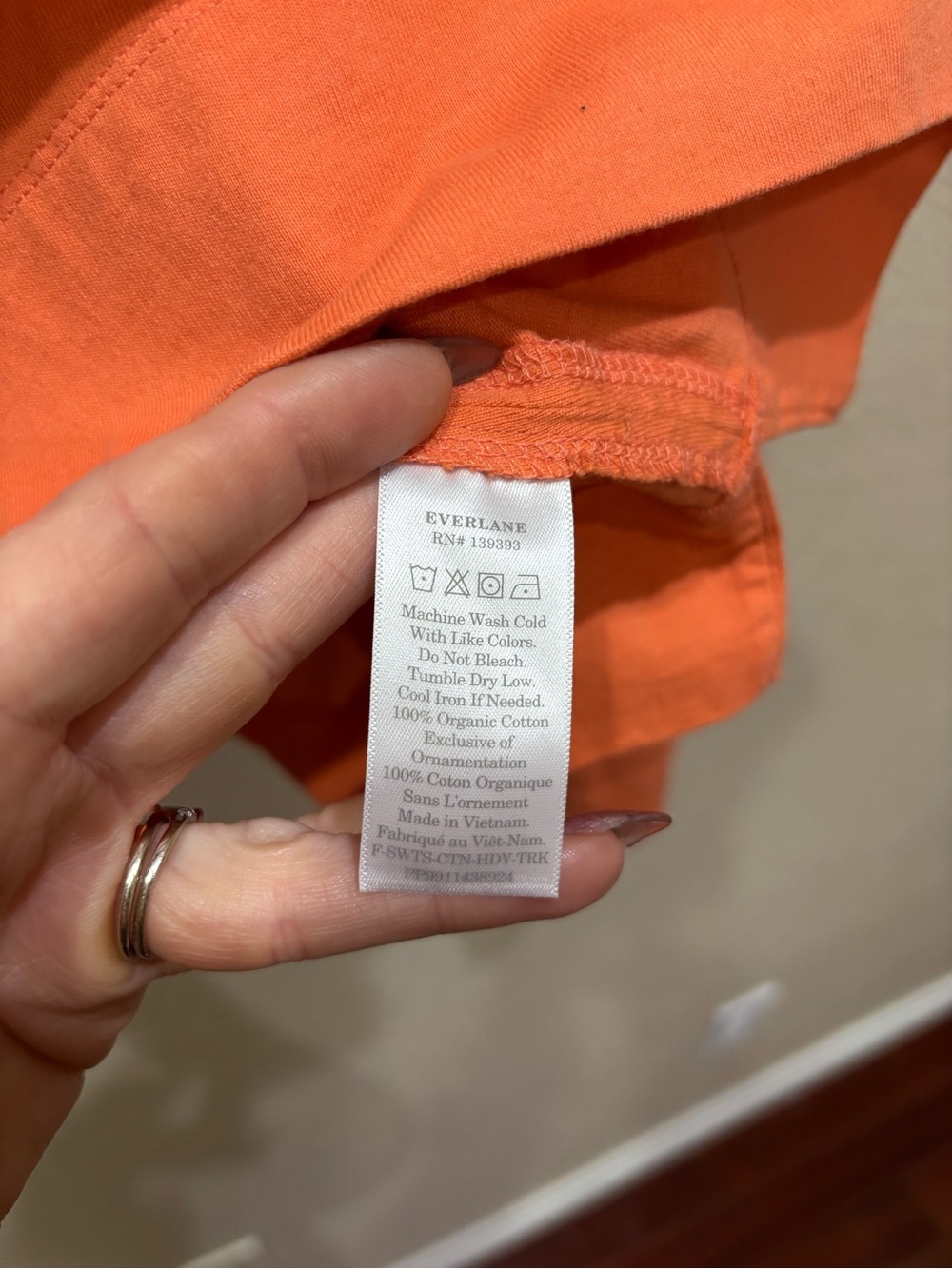 Everlane Retro Jersey Cropped Hoodie Orange Sweatshirt XS Organic Cotton - Picture 10 of 12